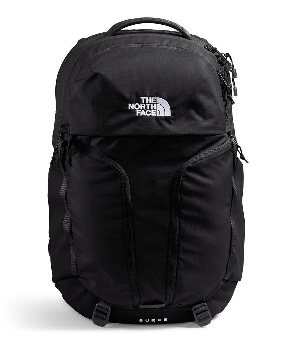 THE NORTH FACE Women's Surge Commuter Laptop Backpack - PFAS Free, Water-Resistant, TNF Black/TNF Black-NPF, One Size - Perfect for Work, Travel & School