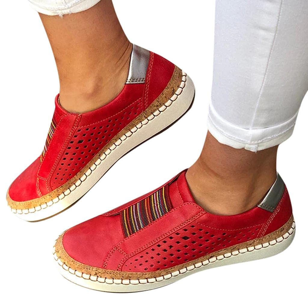 Women's Breathable Mesh Slip-On Loafers - Comfortable Casual Walking Shoes for Summer, Lightweight Canvas Sneakers | Perfect for Daily Wear, Outdoor Activities & Travel