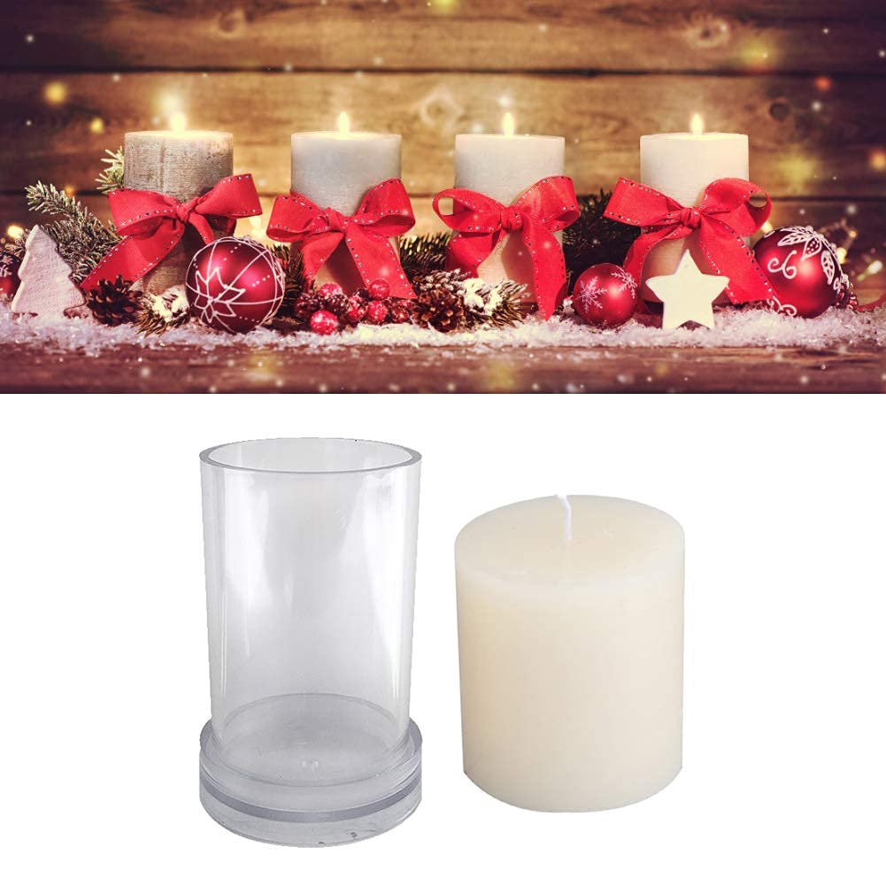 Premium Plastic Candle Molds for DIY Candle Making - Reusable Cylinder & Pillar Candle Molds for Wedding, Dinner, Home Decor & Gift Making (1 Piece) - Perfect for Handmade Soy Wax, Beeswax & Paraffin Candles