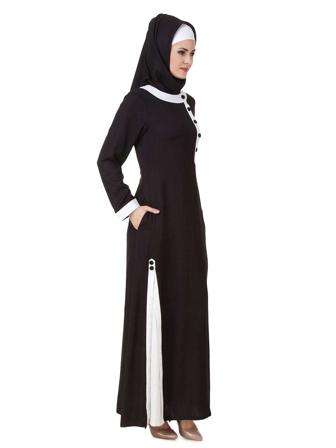 Jaza Rayon Black Abaya - Modest Islamic Dress for Women - Perfect for Prayer, Mosque, and Everyday Wear