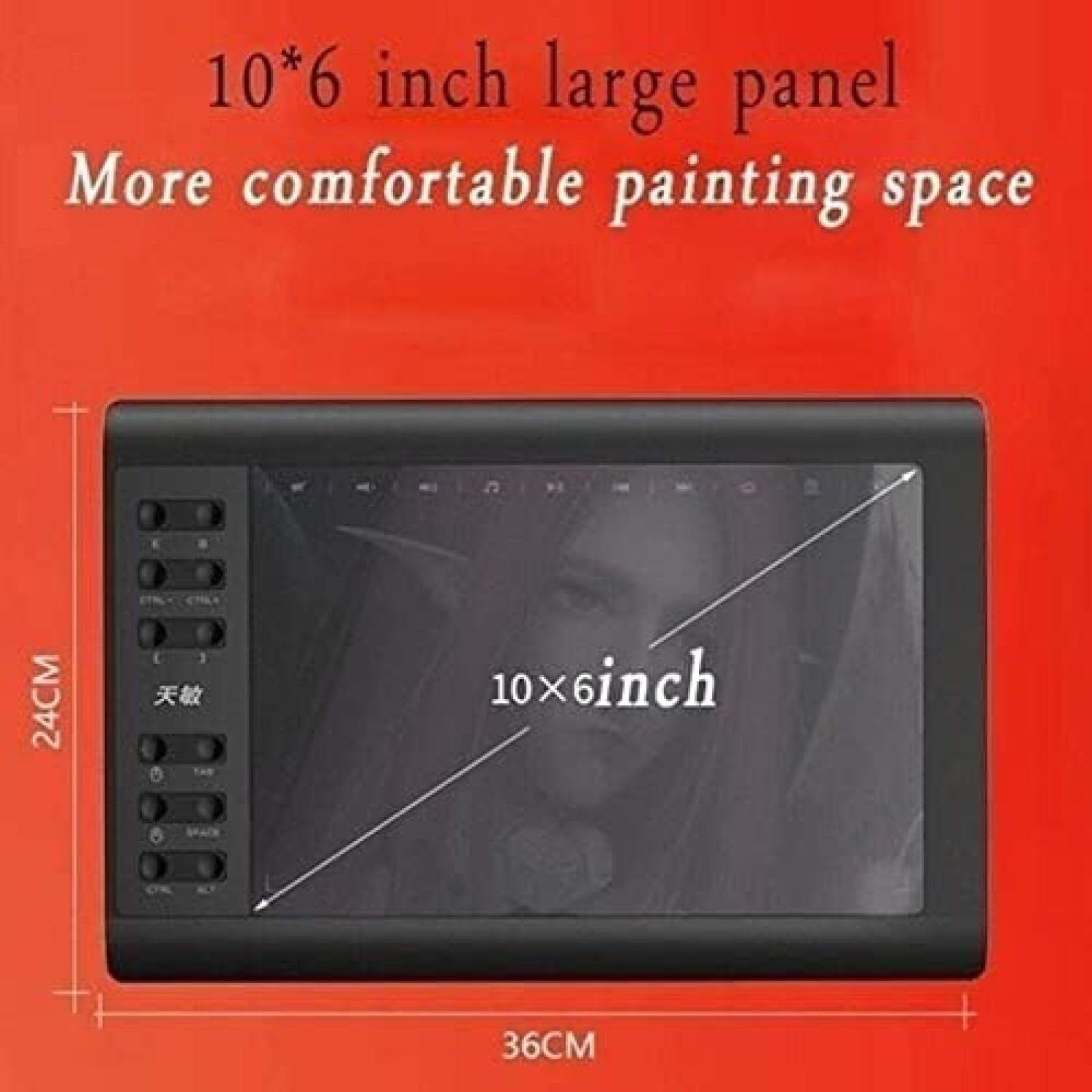 DIE LCD Writing Tablet with Stylus - 10 Inch Digital Ewriter Electronic Graphic Drawing Tablet for Kids & Adults, Portable Hand-Painted Tablet with Phone Connectivity - Perfect for Sketching, Note Taking & Classroom Learning