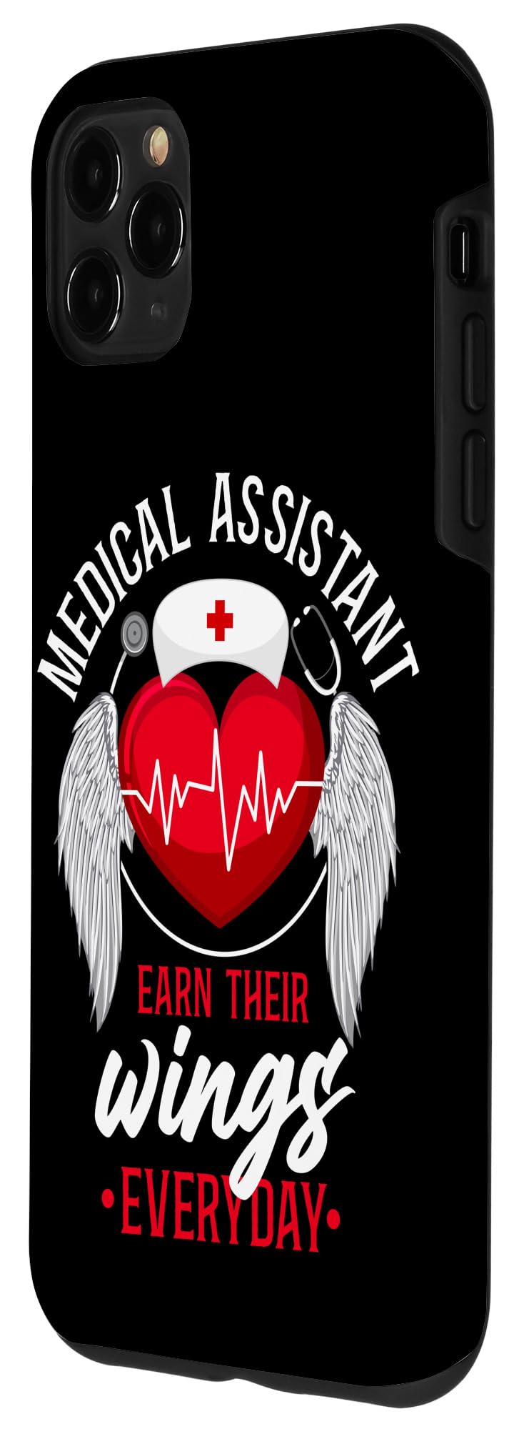 Apple iPhone 11 Pro Max Case - Certified Medical Assistant Heart Wings Design - Durable Protective Cover for Healthcare Professionals - Perfect for Hospitals, Clinics & Nursing Schools