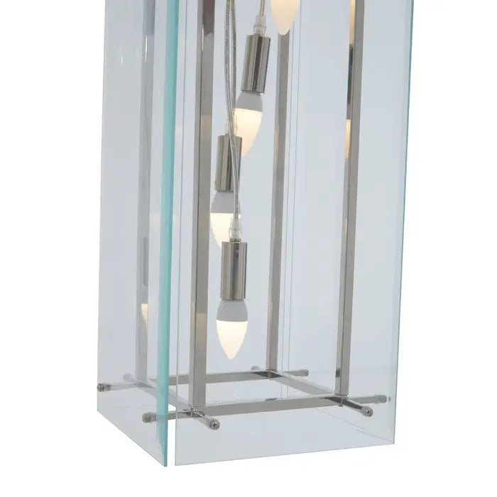 Conneaut 4Lt/5Lt Modern Pendant Light Fixture with Nickel Finish - Perfect for Kitchen Island, Dining Room & Living Room Lighting