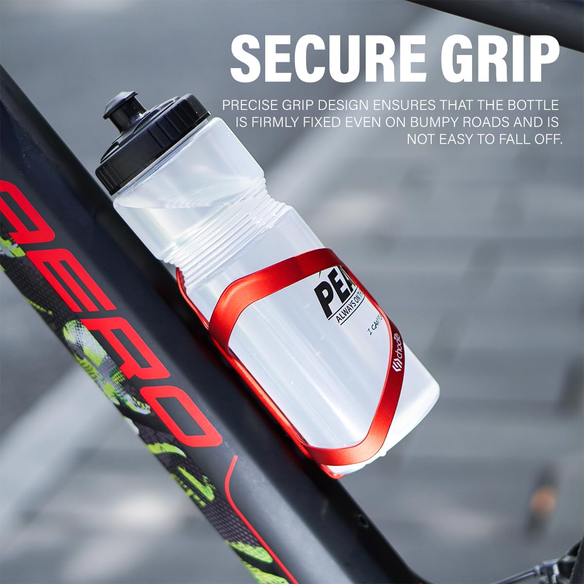Chooee Bike Water Bottle Holder - Aluminum Bicycle Water Bottle Cage for Road & Mountain Bikes (2-Pack) | Lightweight, Durable Cycling Accessory for Hydration on Long Rides & Commutes