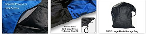 **Weatherproof Jet Ski Cover for 2021 Sea Doo Spark TRIXX 3UP - Heavy-Duty Blue/Black Trailerable Cover - UV, Rain & Dust Protection - Includes Storage Bag & Trailer Straps - Perfect for Outdoor Storage & Transport**