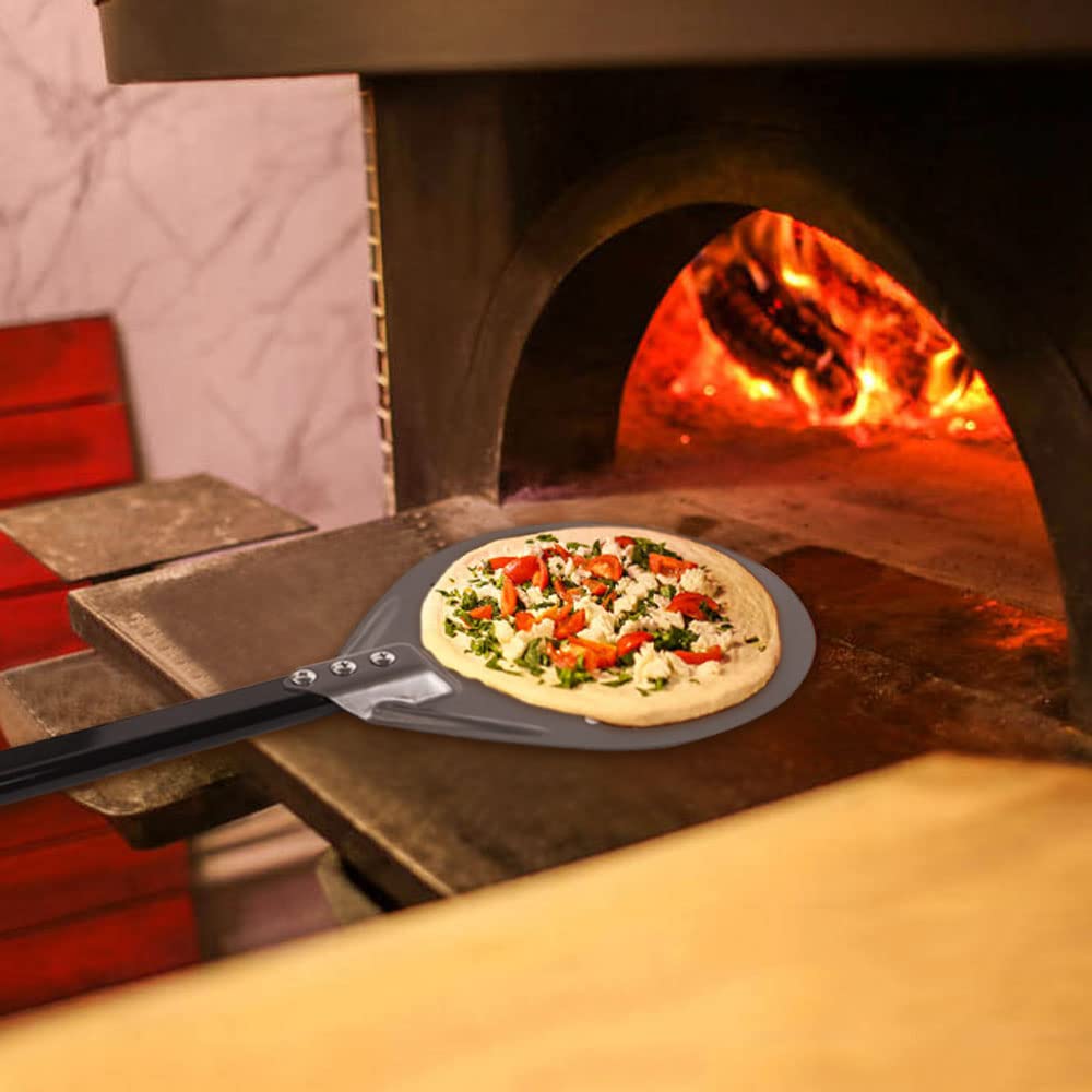 9 Inch Round Aluminum Pizza Turning Peel with 40