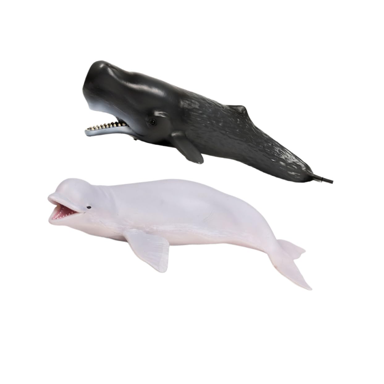 Toyvian 2-Piece Educational Sea Animal Toys Set - Whale & Marine Animal Figures for Kids Learning, Ocean Themed Playtime, Child Safe Solid Ornaments | Perfect for Preschool Education, Bath Time Fun & Underwater Adventure Pretend Play