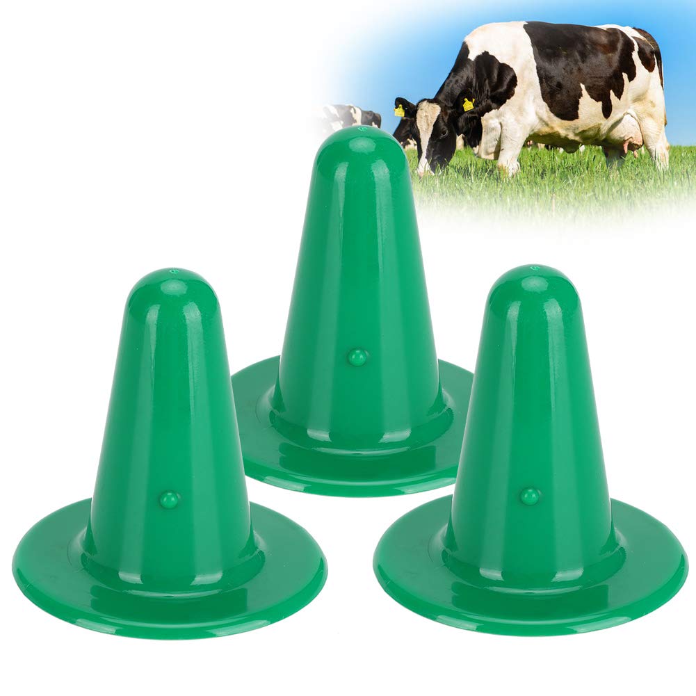 3pcs Plastic Cow Fake Nipples - Hard Sheep Teats for Cattle & Small Animal Milk Feeding (Blue) - Perfect for Calves, Lambs, and Pet Bottle Feeding