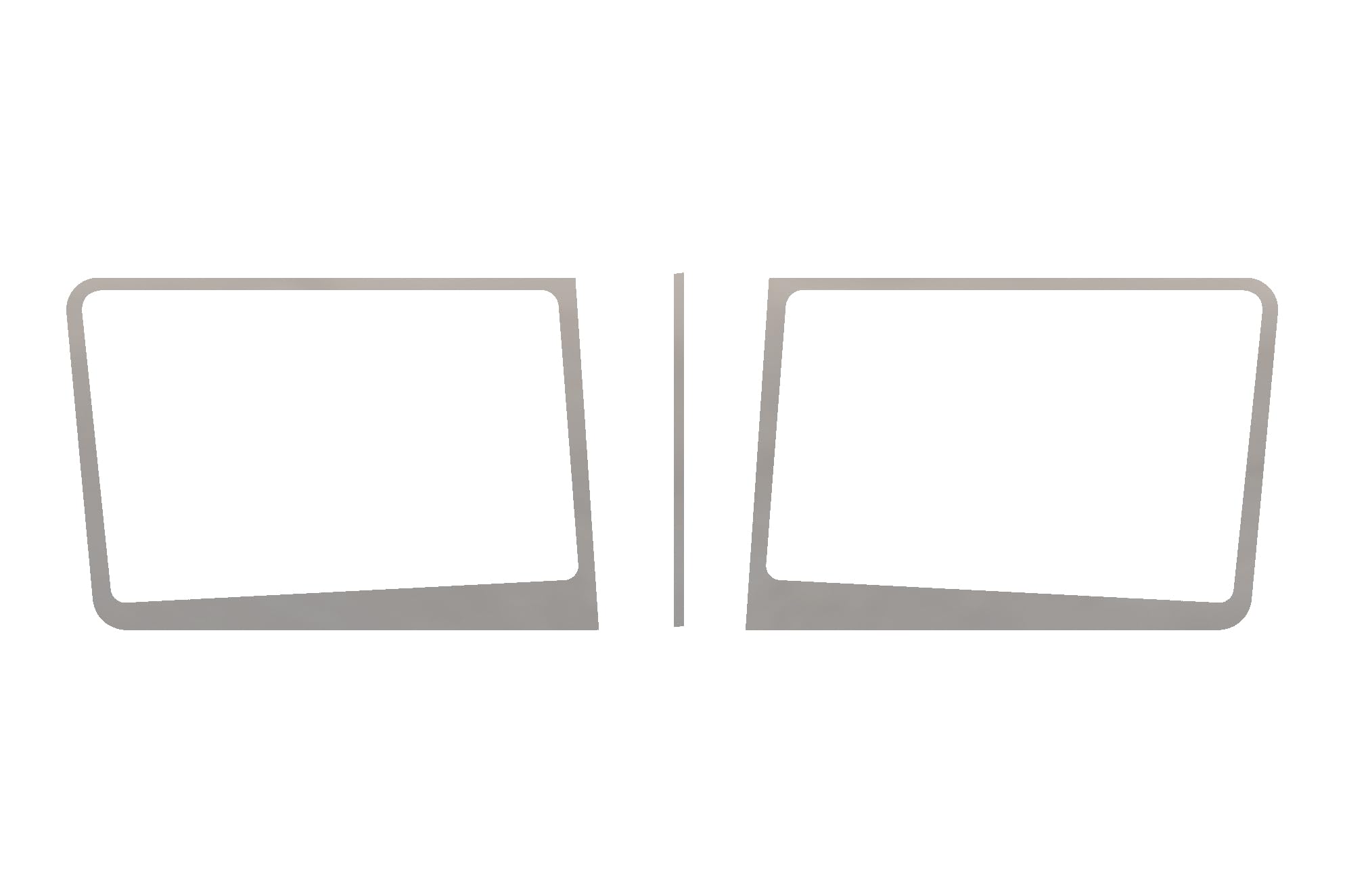 Premium Stainless Steel 3-Piece Windshield Trim Kit for Peterbilt Trucks (1988+) - Wide Inner Bottom Design for 2-Piece Windshields - Model 31109 - Durable Protection Against Road Debris & Weather Conditions