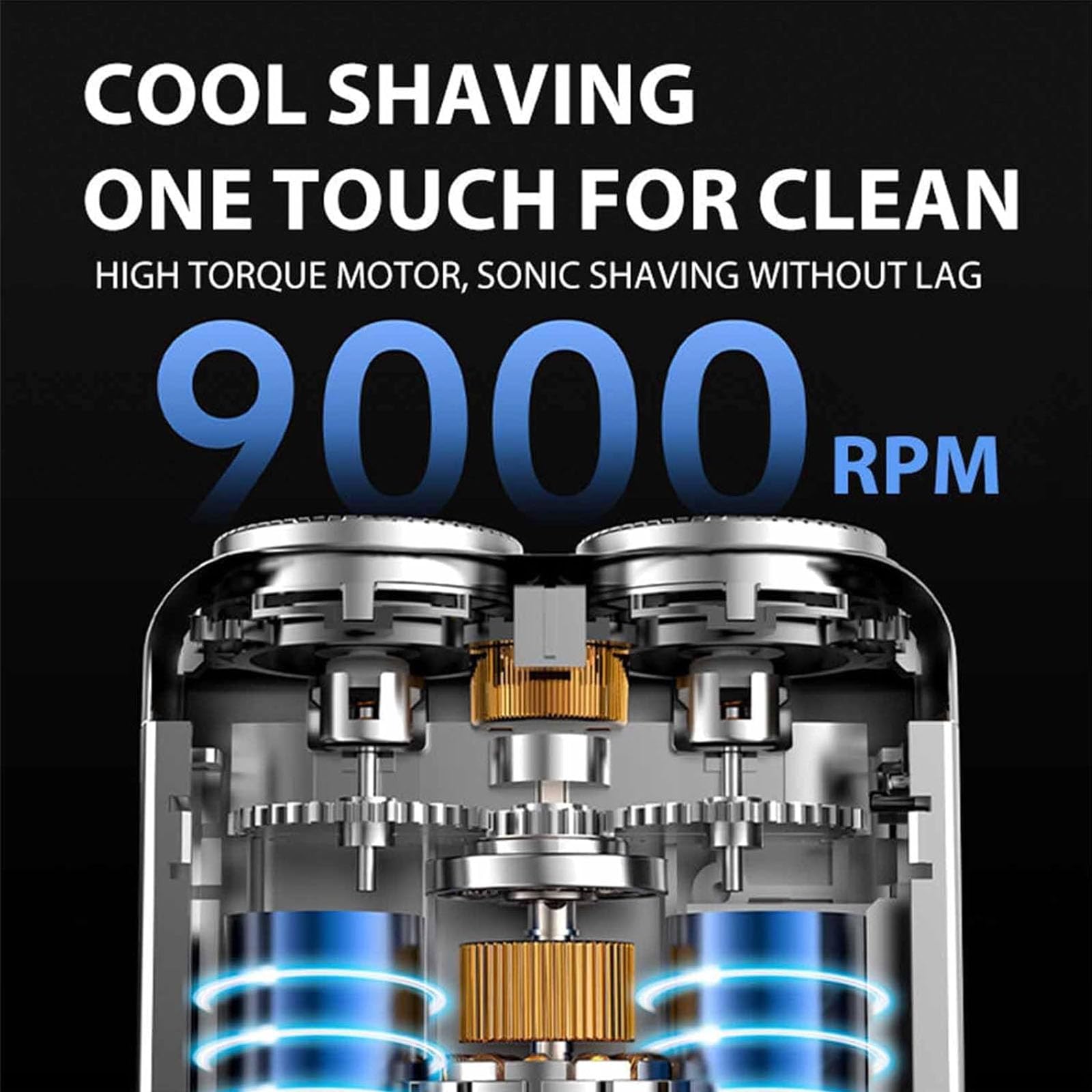 Portable Electric Shaver for Men - USB Rechargeable Travel Beard Trimmer with One-Button Operation & Long Battery Life - Compact Suitcase Design for Home & Travel Use (Orange) - Perfect for Business Trips, Gym Bags & Daily Grooming