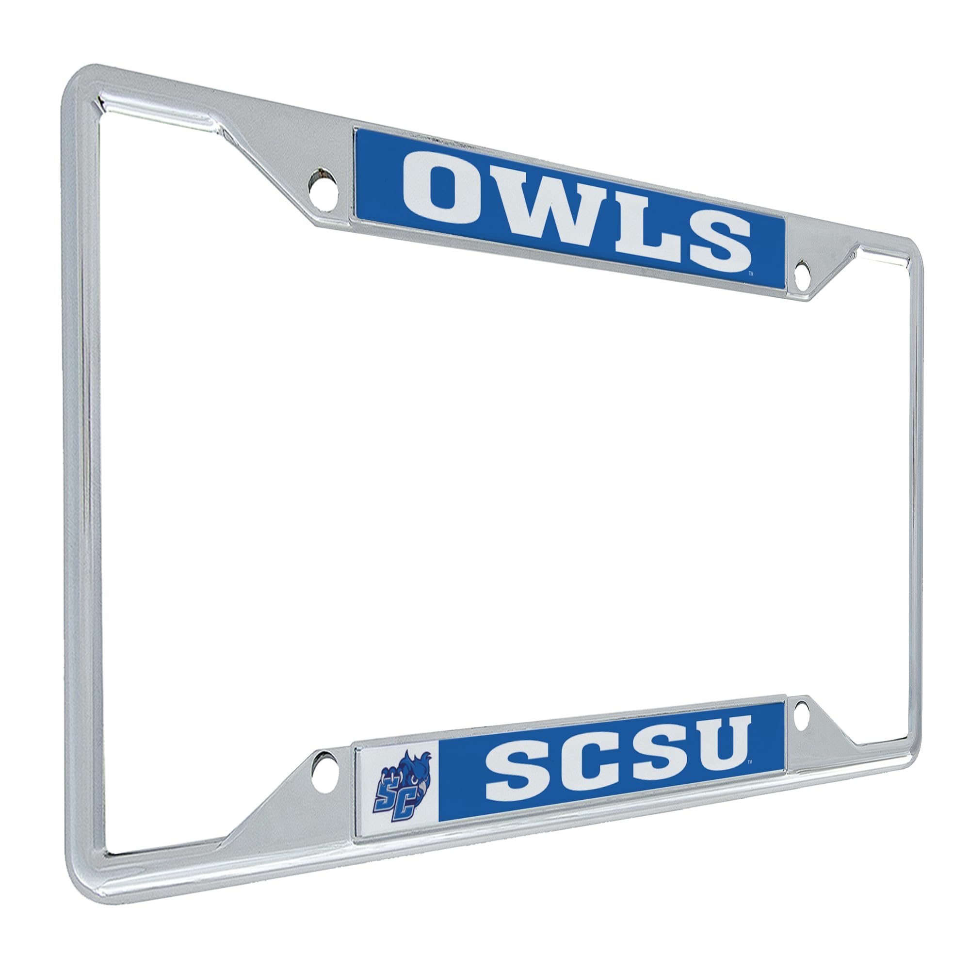 Desert Cactus Southern Connecticut State University Owl Mascot Metal License Plate Frame - Durable Car Accessories for Front or Rear Bumper - Perfect for Alumni, Fans & School Spirit (SCSU Owls)