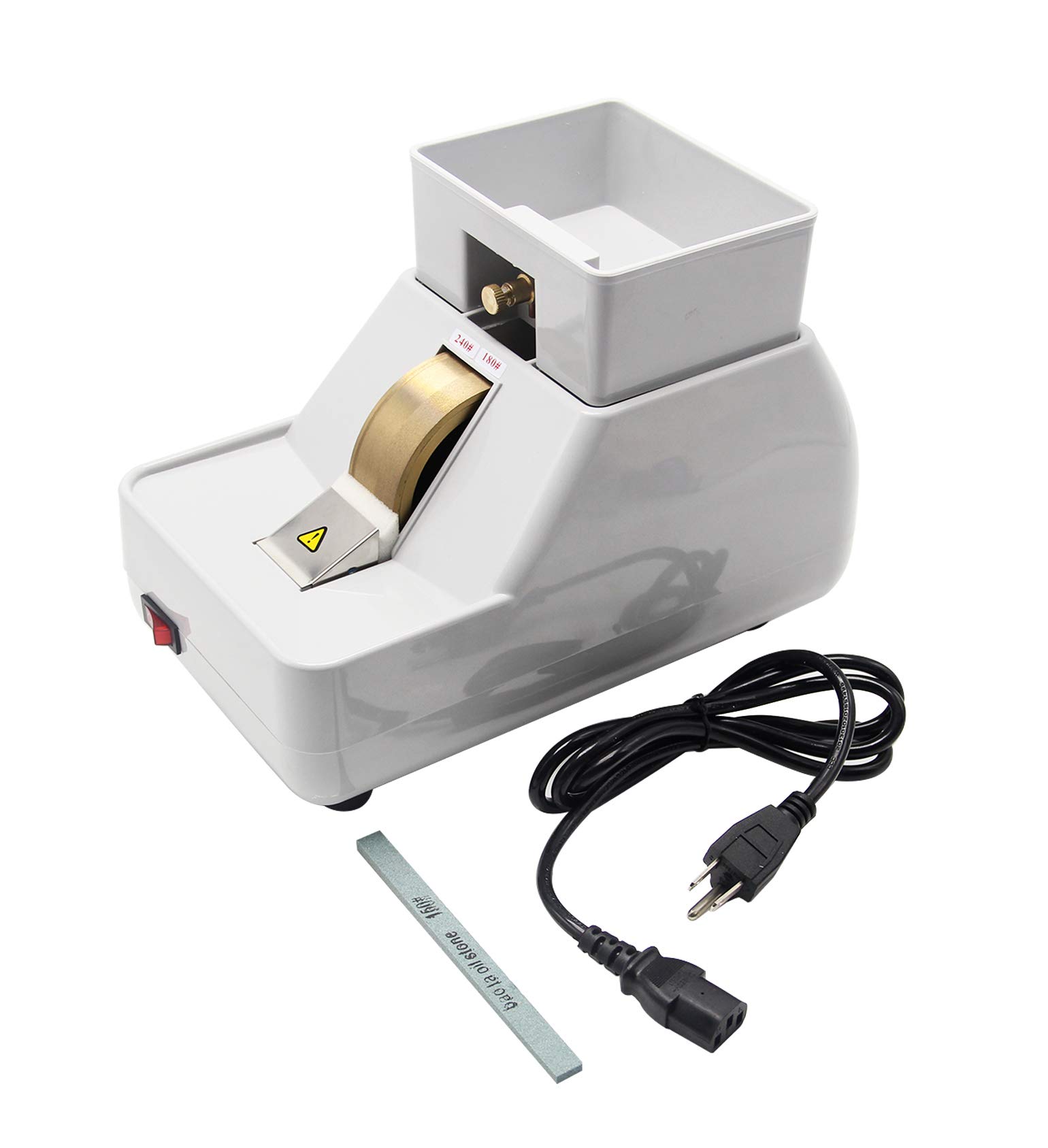 Huanyu Manual Optical Lens Edger - Hand Mill Edging Machine for Eyeglass Lens Processing - 110V Grinding & Milling Tool with Rough, Fine & V-Shape Groove - Perfect for Opticians, Jewelers & DIY Lens Crafting