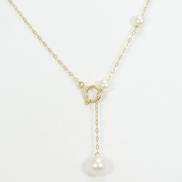 18K Yellow Gold Pearl Necklace for Women - Elegant Luxury Jewelry Gift for Wedding, Anniversary & Special Occasions