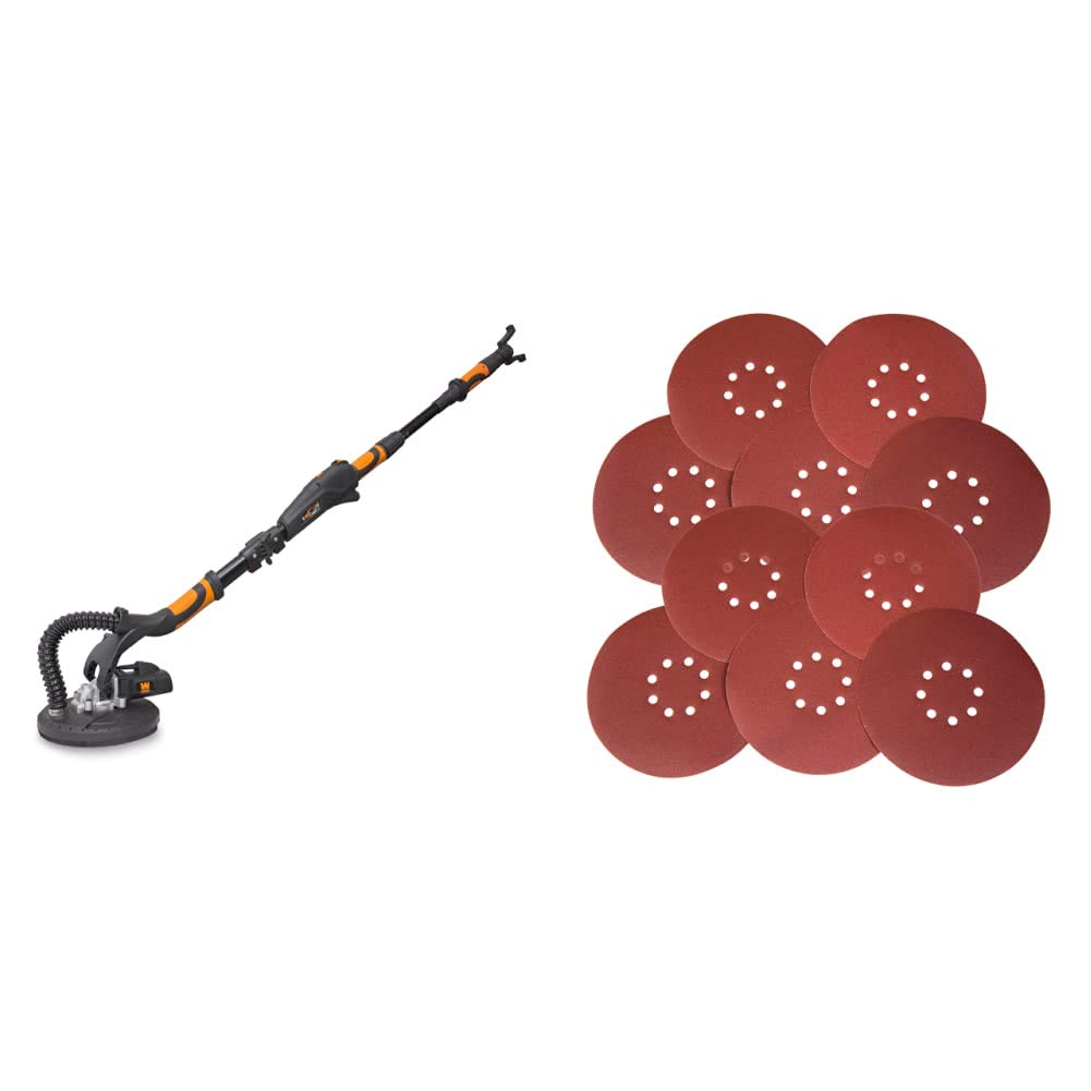 WEN 6369 5 Amp Variable Speed Drywall Sander Kit with 80-Grit Sandpaper - Perfect for Smoothing Walls, Ceilings & DIY Home Renovation Projects