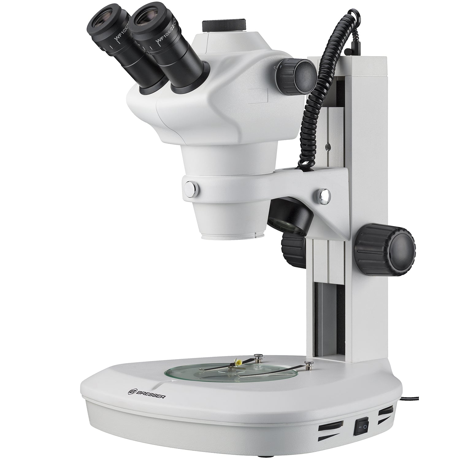 Bresser Science ETD 201 Stereo Microscope 20x-40x Magnification with LED Illumination - Ideal for Lab Research, Jewelry Inspection & Coin Collecting