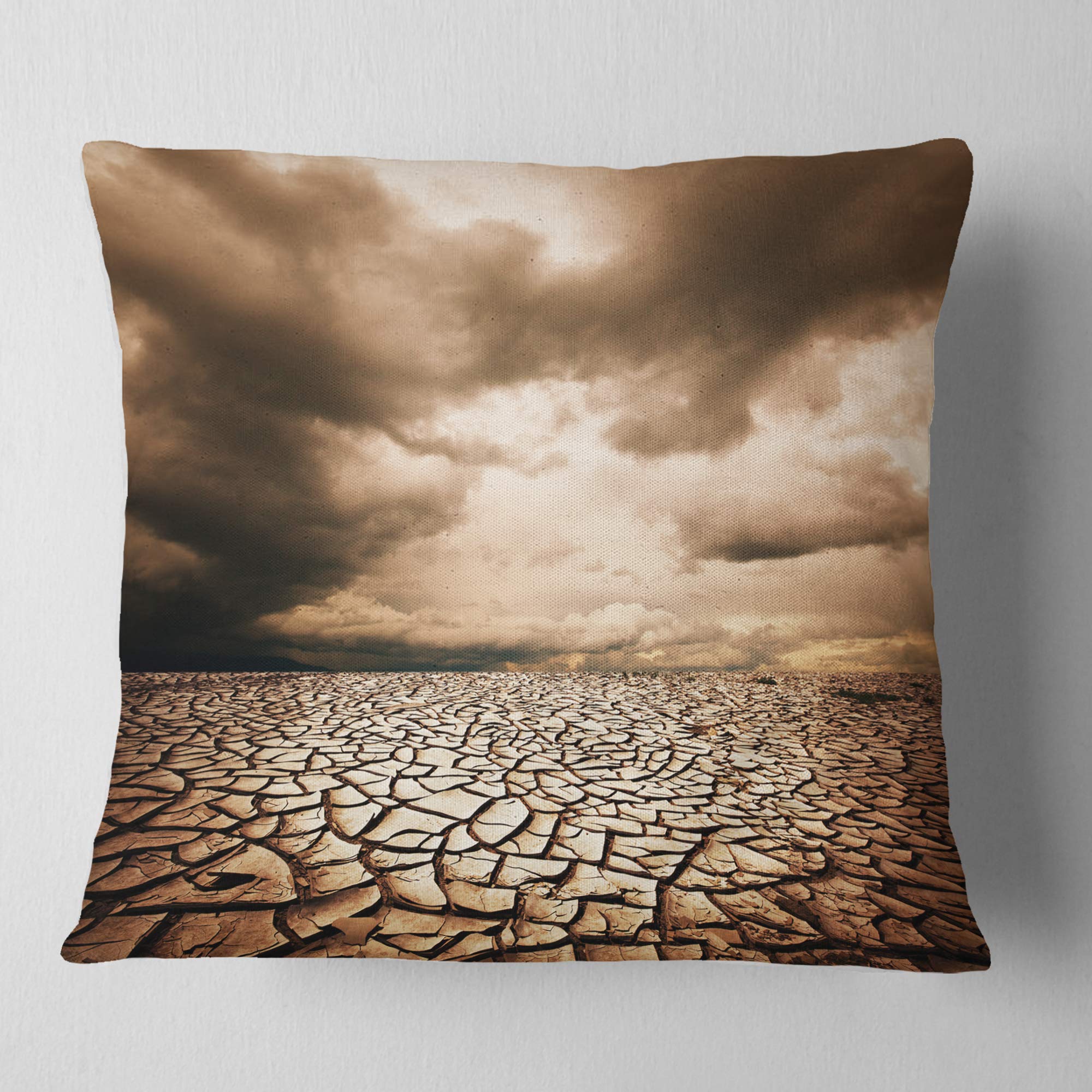 DesignQ CU12820 18x18 Inch Soft Brown Pillow Cushion - Perfect for Sofa, Bed, Living Room & Home Decor