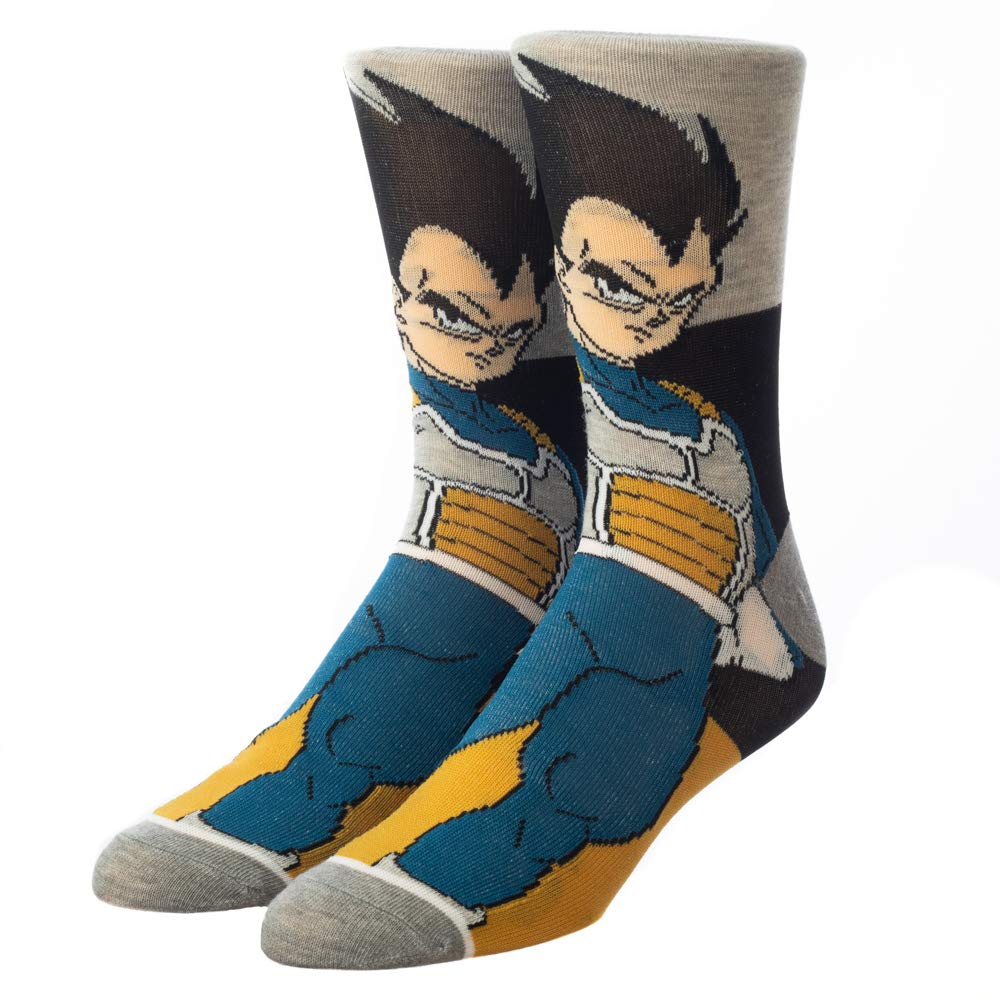 Dragon Ball Z Anime 5-Pack Men's Cotton Crew Socks - Comfortable Cartoon Character Socks for Daily Wear, Gym & Cosplay