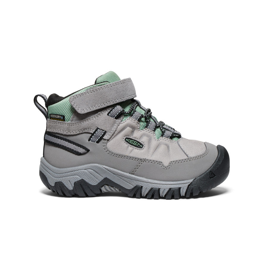 Little Kids' Targhee IV Waterproof Hiking Boots - Alloy/Granite Green | Durable Outdoor Shoes for Boys & Girls | Perfect for Trail Hiking, Camping & Outdoor Adventures