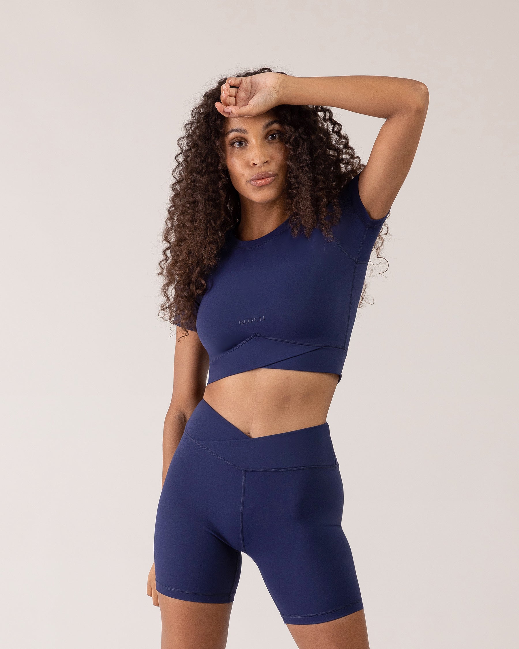 BLOCH Women's Everhold Cross Over Tee - Comfortable Stretch Knit Top for Yoga, Dance & Everyday Wear