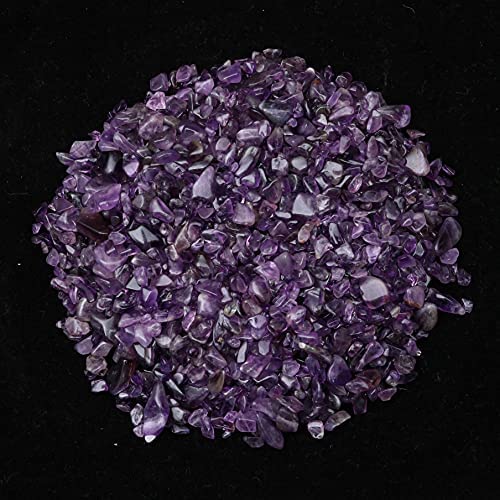 ZAICUS Natural Amethyst Crystal Chips - 1 Lb Bulk Crushed Gemstones for Healing, Reiki, Witchcraft, Jewelry Making & Home Decor | Irregular Shaped Tumbled Stones for Spiritual Practice, DIY Crafts and Crystal Grids
