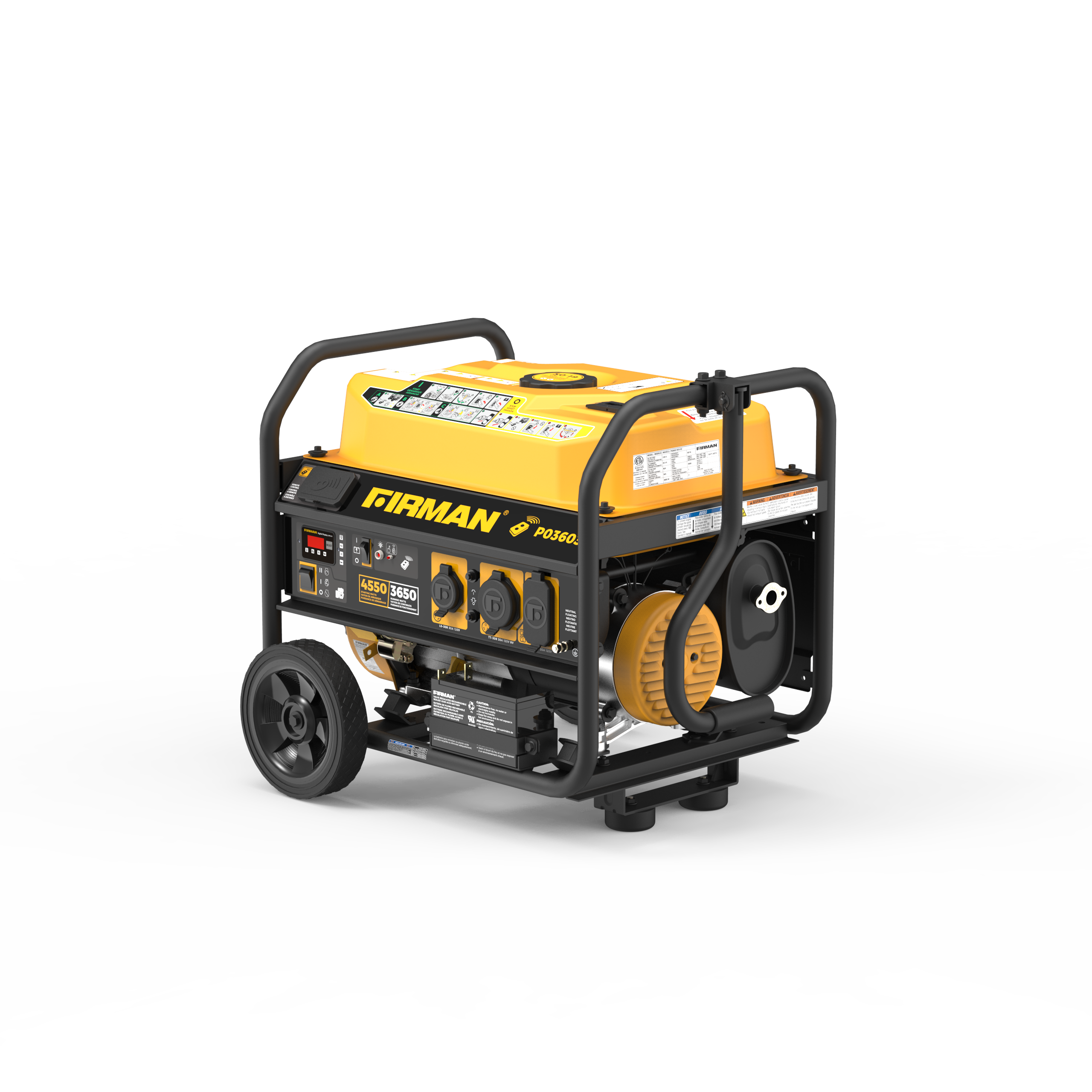 4550W/3650W Remote Start Gas Powered Portable Generator - cETL Certified with Wheel Kit - Ideal for Camping, Home Backup & Outdoor Power Supply