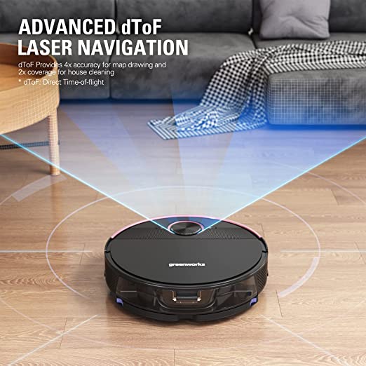 GRV 5011 2-in-1 Self-Cleaning Robot Vacuum and Mop Combo - Smart Home Cleaning for Hardwood Floors & Carpets | Ideal for Pet Hair & Daily Maintenance