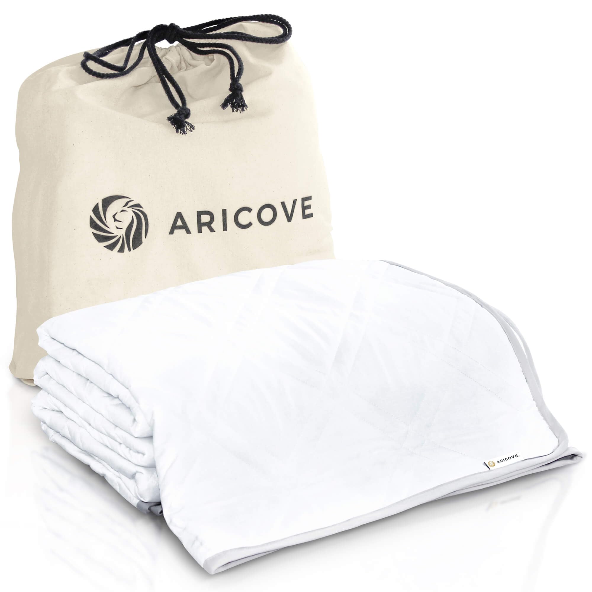 22lbs King Size Weighted Blanket for Adults - Cooling Bamboo Viscose Fabric (88x104 inches) - Machine Washable White Blanket - Perfect for Stress Relief, Anxiety & Better Sleep