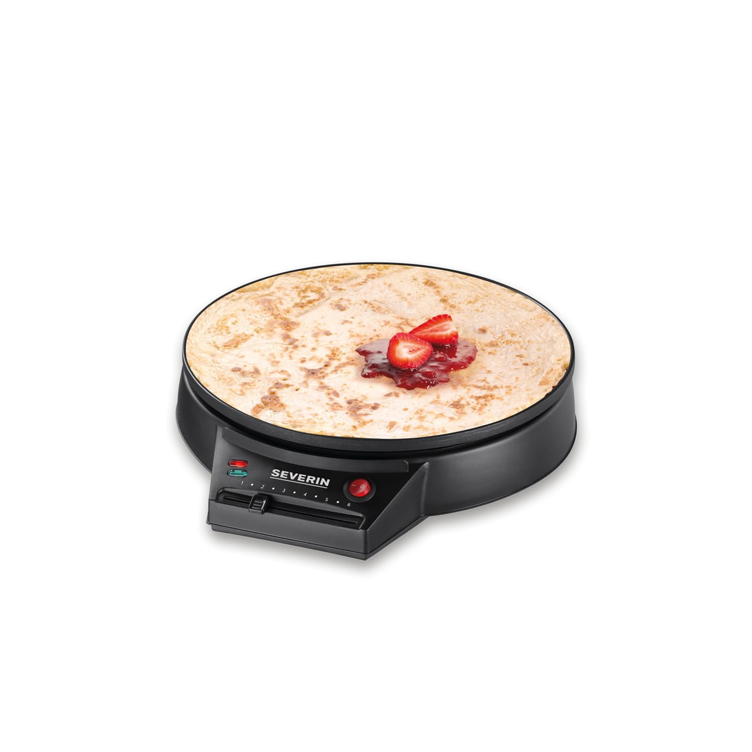 Seve Crepe Maker CM 2198 BK - Non-Stick Electric Crepe Pan for Perfect Homemade Crepes, Pancakes & Tortillas - Ideal for Breakfast, Desserts & Family Cooking