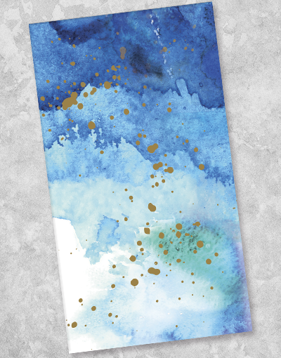 Premium Blue Watercolor Design Guest Towel Napkins - Set of 36, Soft & Absorbent Cotton for Parties, Weddings & Elegant Dining - Perfect for Home Decor & Special Occasions