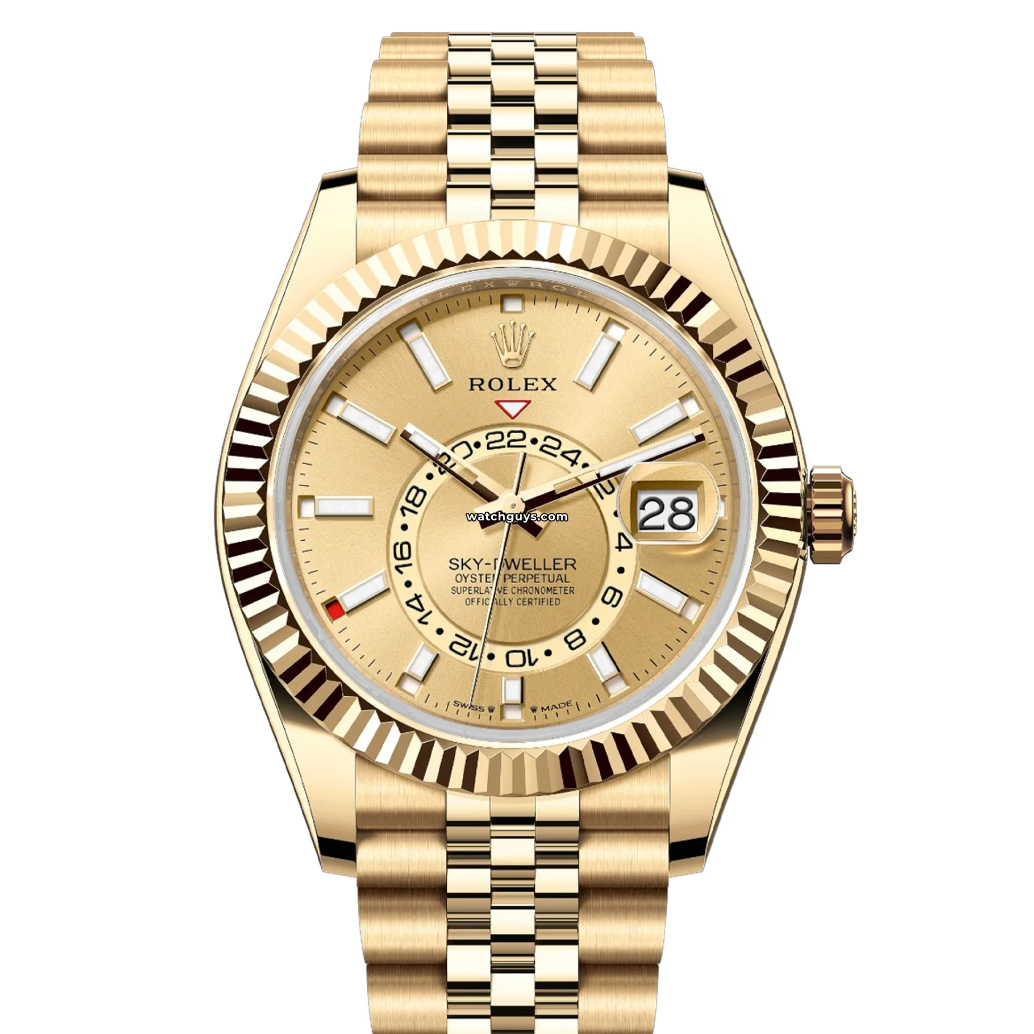 Rolex Sky Dweller 336938 Champagne Jubilee Watch - Luxury Automatic Men's Timepiece for Business, Travel & Special Occasions