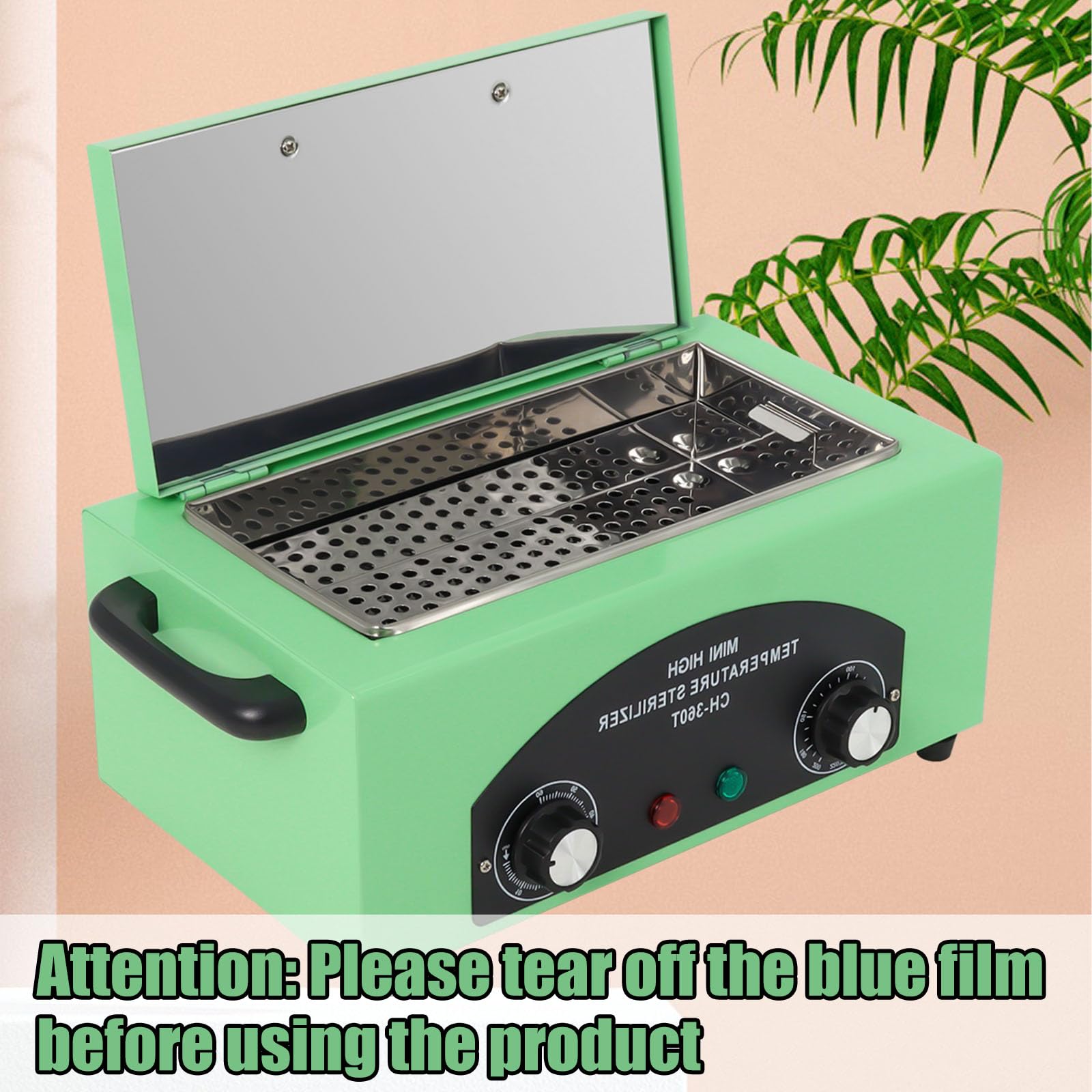 1.5L High-Temperature Metal Cleaning Box with Timer - Professional Manicure Pedicure Tool for Salon & SPA | Barber Equipment with Handle | Perfect for Nail, Beauty & Hair Salons (Ideal for Sanitizing Tools & Equipment)