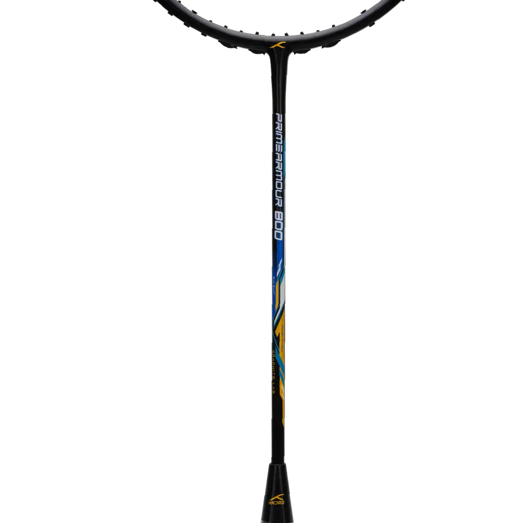 HNDRD Primearmour 800 Pre-Strung Badminton Racket - Professional Carbon Fiber Shuttlecock Racket for Indoor & Outdoor Sports, Training & Competitive Play