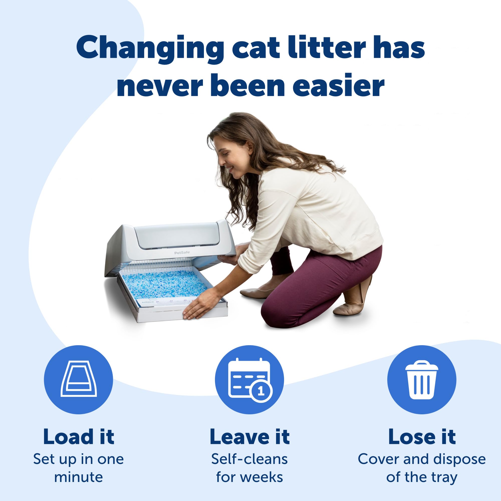 PetSafe ScoopFree Crystal Cat Litter & Refill Tray - Fragrance Free, 4.3 Lb per Tray (Pack of 6) | Low-Mess, Self-Cleaning Solution for Busy Cat Owners | Ideal for Multi-Cat Homes & Small Spaces