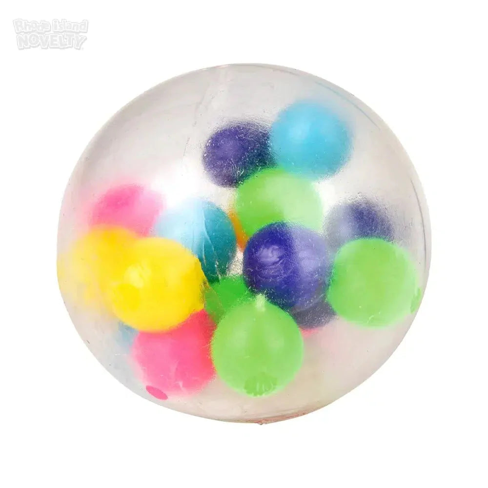 2.33 Inch Squeezy Molecule Stress Ball Set - 3 Pack for Office, School & Home Relaxation - Fun Fidget Toy for Kids & Adults - Anti-Anxiety Sensory Play Therapy Tool