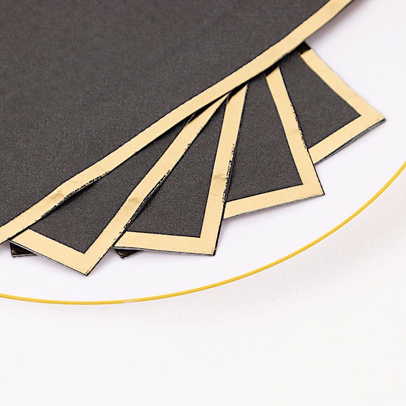 50 Premium Soft 2-Ply Dinner Napkins with Elegant Gold Foil Edge - Perfect for Weddings, Parties & Fine Dining Table Settings