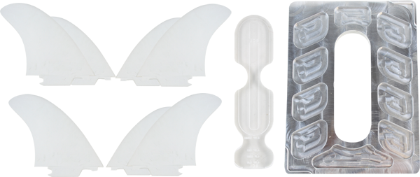 Surfboard Fin Installation Jig with Dummy Fins - 7 Fin Set Kit for Easy Surfboard Fin Setup | Perfect for Surfing Enthusiasts & DIY Board Maintenance