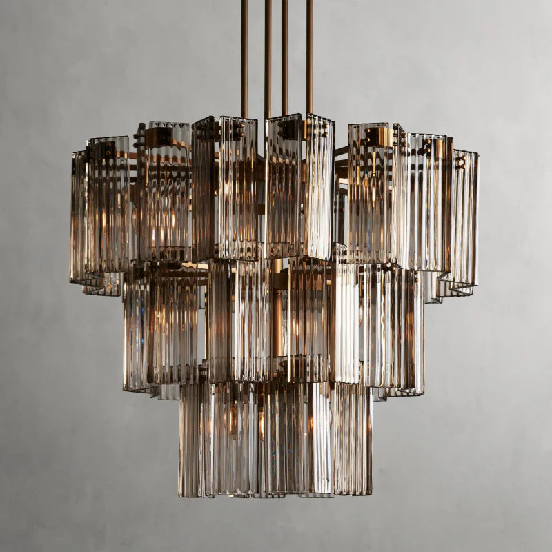Delsie Round Chandelier - Modern Crystal Ceiling Light Fixture for Dining Room, Living Room & Bedroom | Elegant Lighting Decor for Home & Wedding
