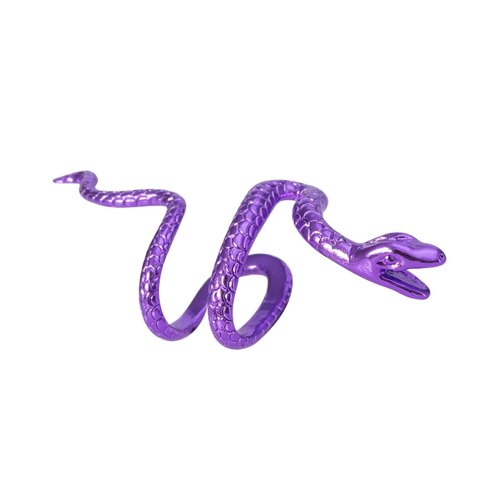 Adjustable Copper Snake Ear Cuff Clip - No Piercing Required, Stylish Big Earring for Women | Perfect for Parties, Halloween, and Gothic Fashion