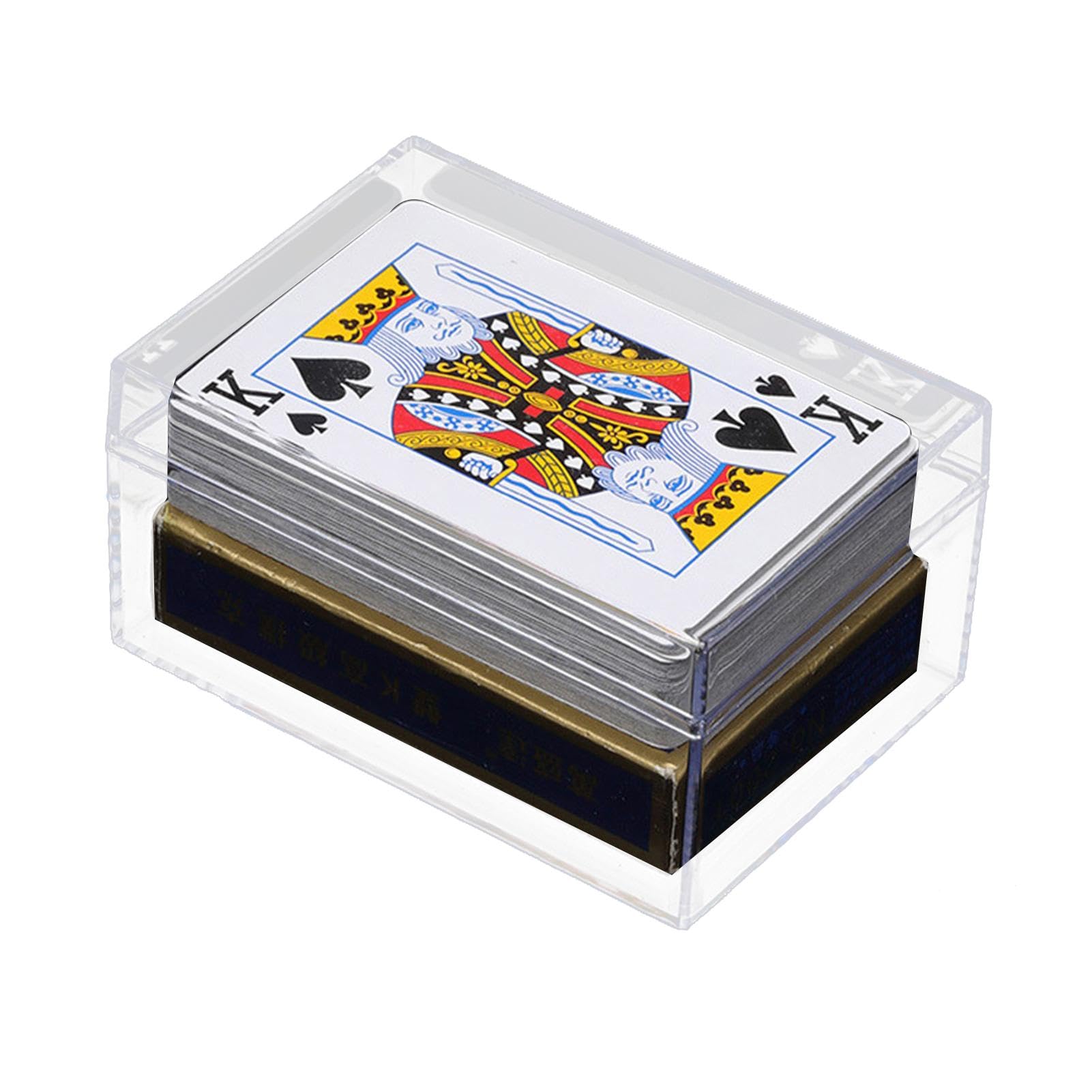 Premium Playing Card Storage Box - Durable Rectangular Display Case for Collectible Trading & Game Cards - Perfect for Card Game Nights, Magic Tricks, and Collectors' Showcases