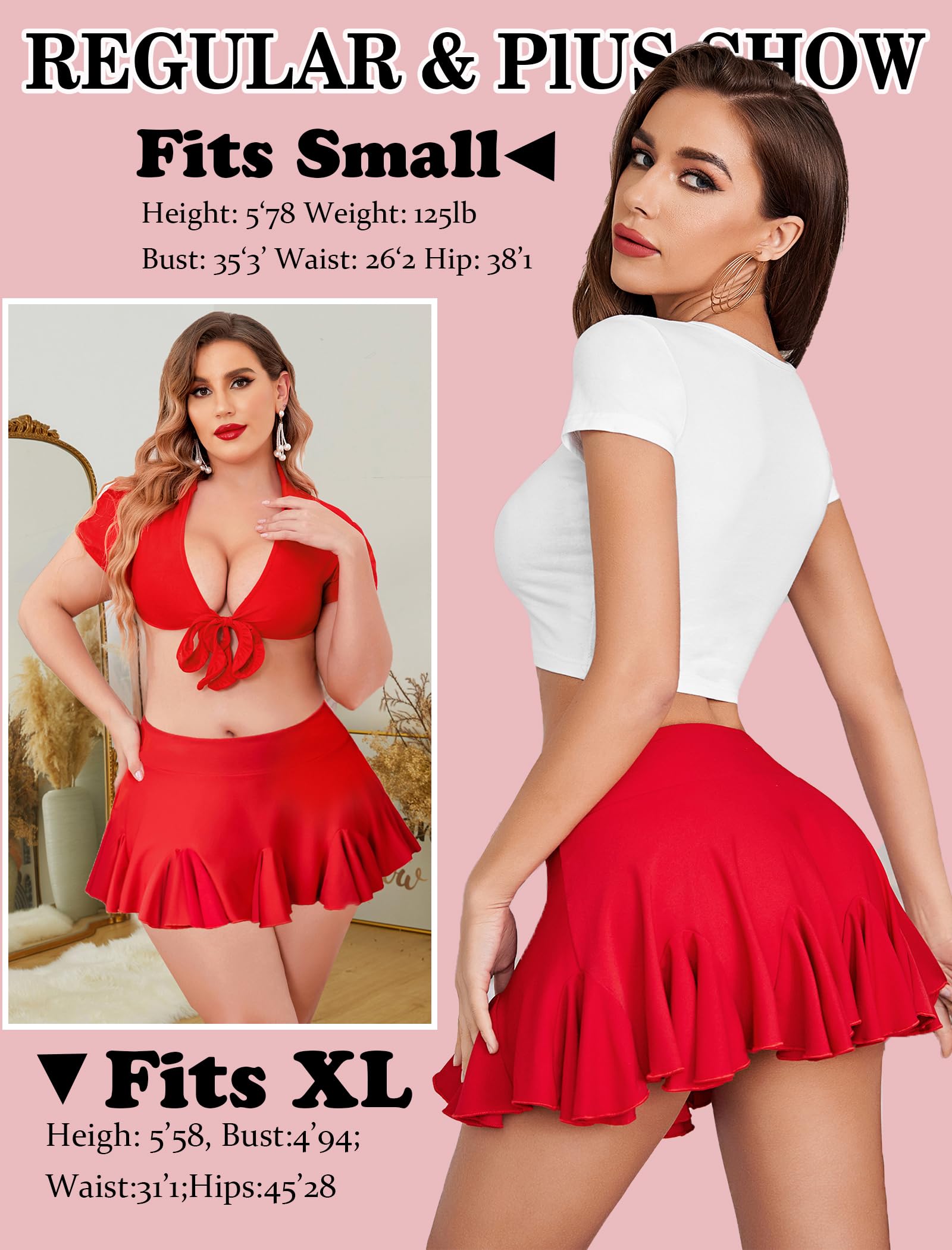 **Avidlove Women's Sexy Mini Skirt - High Waist Pleated Skater Skirt with Ruffle Trim for Night Out & Lingerie**    **优化点说明（仅示例，实际无需返回）：**   1. **品牌前置** + **核心关键词**（Mini Skirt/Women）提升搜索权重   2. **材质/设计亮点**（Pleated/Ruffle Trim）增加长尾词覆盖   3. **场景延伸**（Night Out & Lingerie）吸引目标用户点击