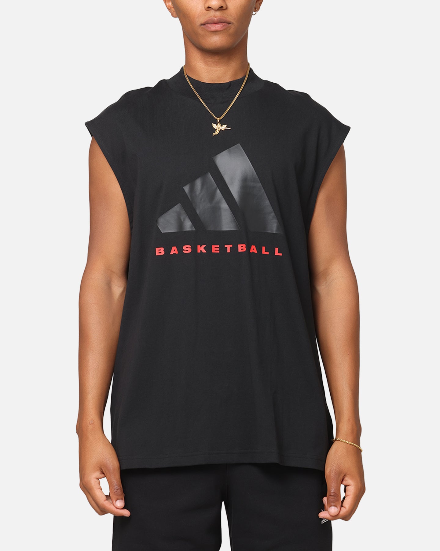 Adidas Men's Sleeveless Basketball Jersey - Black Performance Shirt for Training & Streetwear