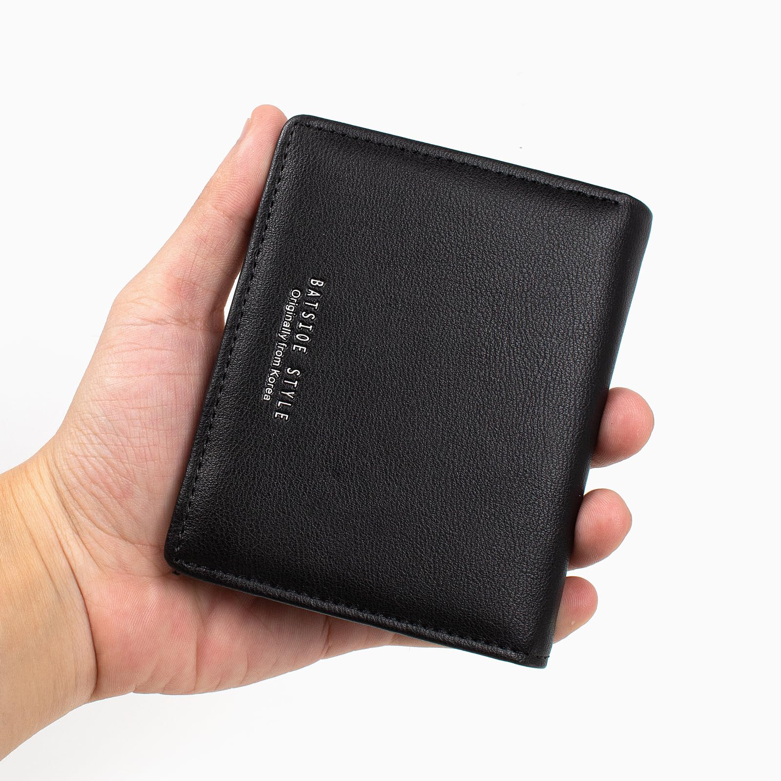 SUMGOFO Slim RFID Blocking Leather Wallet for Women - Mini Bifold Card Holder with Zipper Pocket & Coin Purse (Black) | Perfect for Everyday Use, Travel & Gift Giving