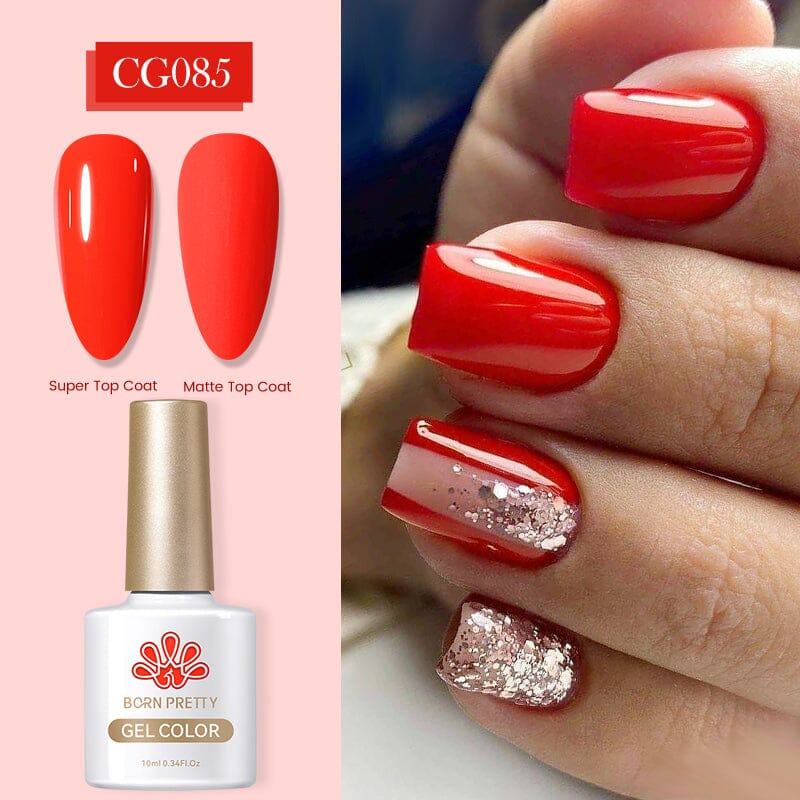 Silky White Series Red Gel Nail Polish 10ml - Long Lasting & High Gloss for Professional & DIY Manicures - Perfect for Parties, Weddings & Special Occasions