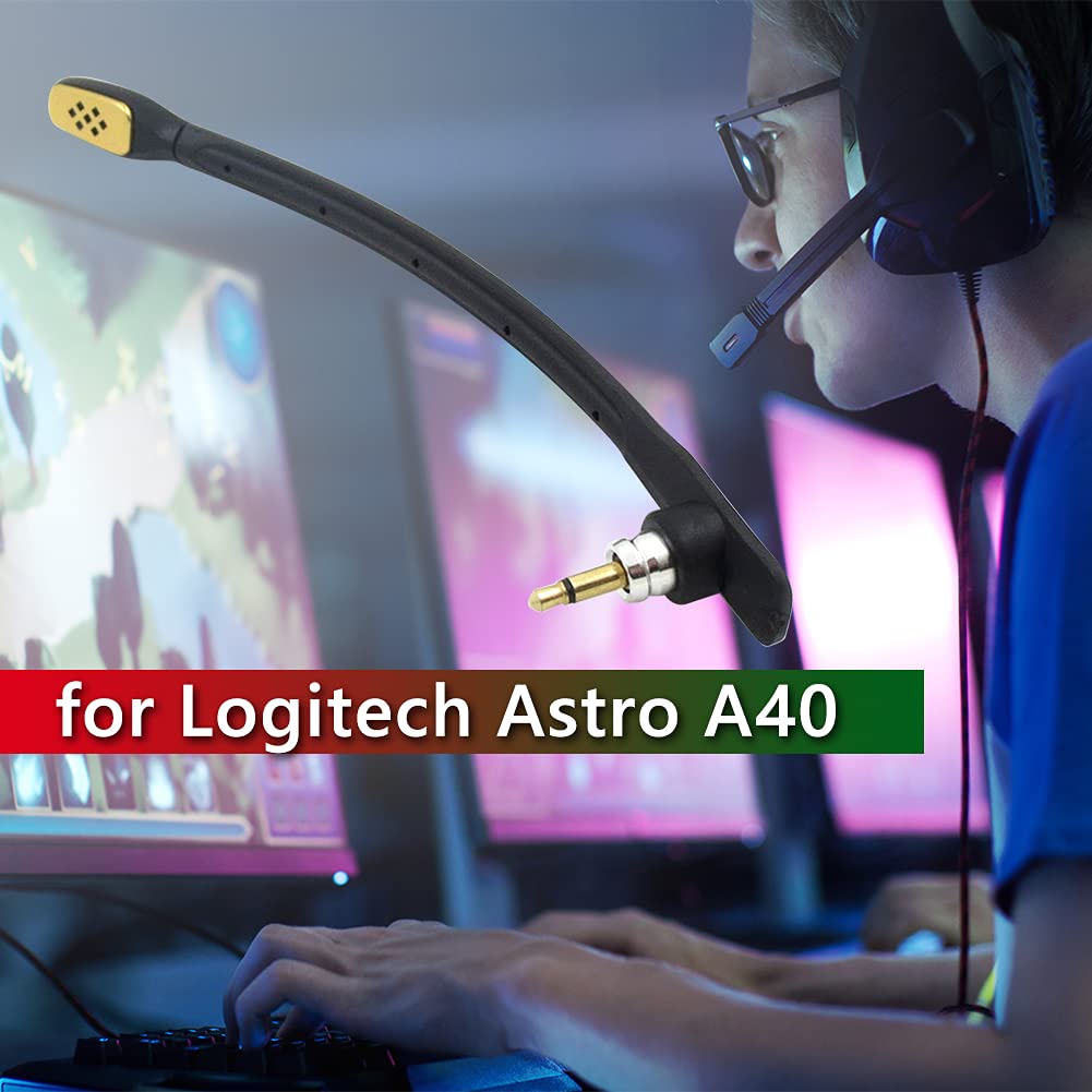 Sqrmekoko A40 TR Microphone Replacement for Astro A40/A40 TR Gaming Headset - Compatible with PS5, PS4, Xbox One, PC, Mac & Phone - Noise Cancelling Mic for Crystal Clear Chat - Perfect for Gaming, Streaming & Online Meetings