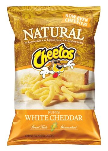 Cheetos Natural White Cheddar Puffs Cheese Flavored Snacks - 8oz Bags (Pack of 12) - Perfect for Parties, Movie Nights & On-the-Go Snacking