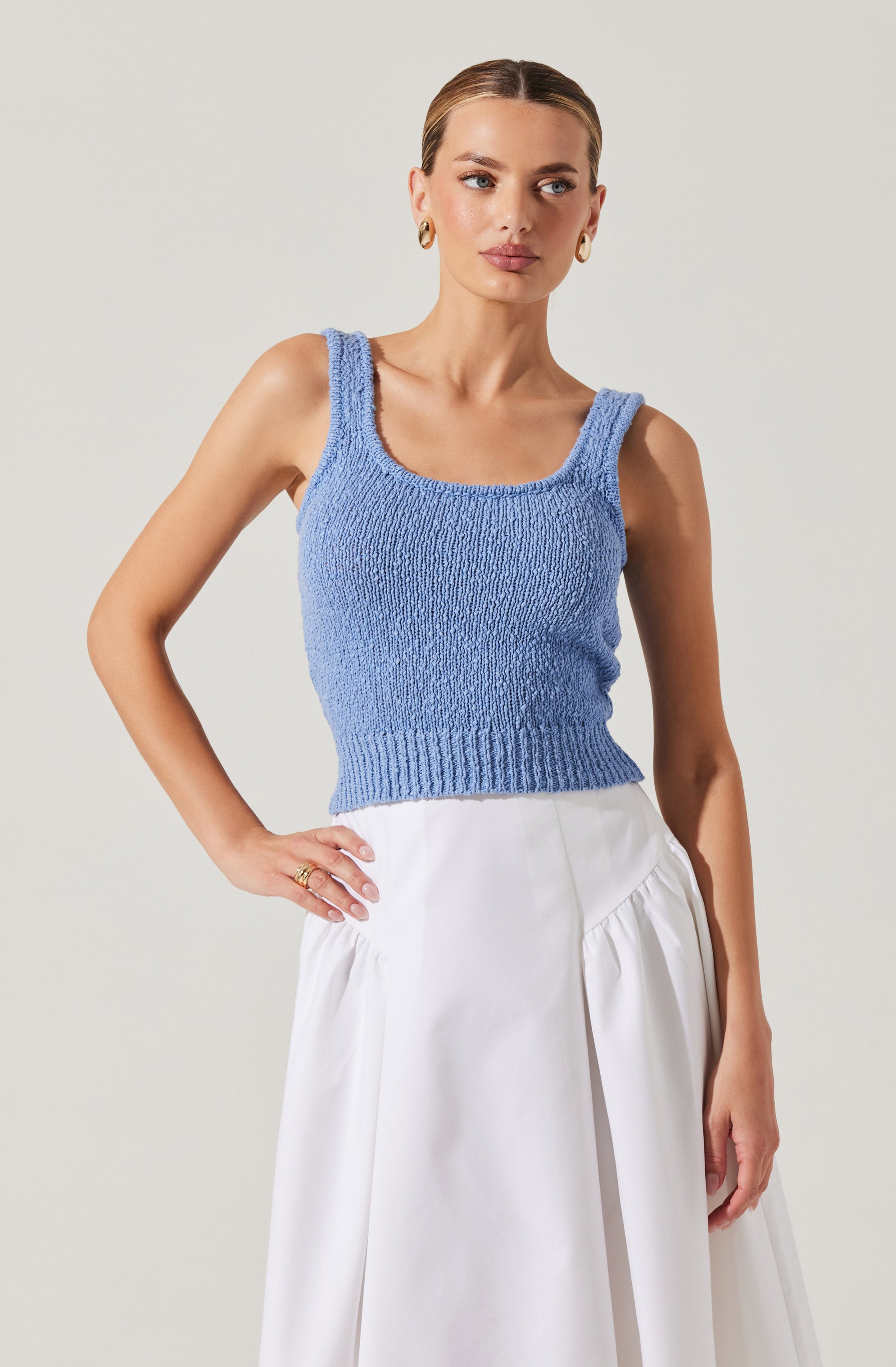 Virgo Textured Sweater Tank Top for Women - Soft Knit Sleeveless Pullover - Perfect for Layering, Casual Outfits & Office Wear