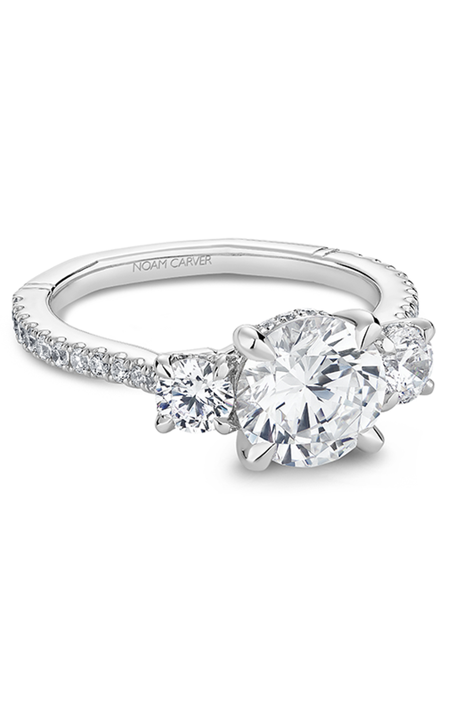 Noam Carver Atelier A038 01A Diamond Engagement Ring - 14K Gold Wedding Band for Her, Perfect Proposal Gift & Anniversary Jewelry
