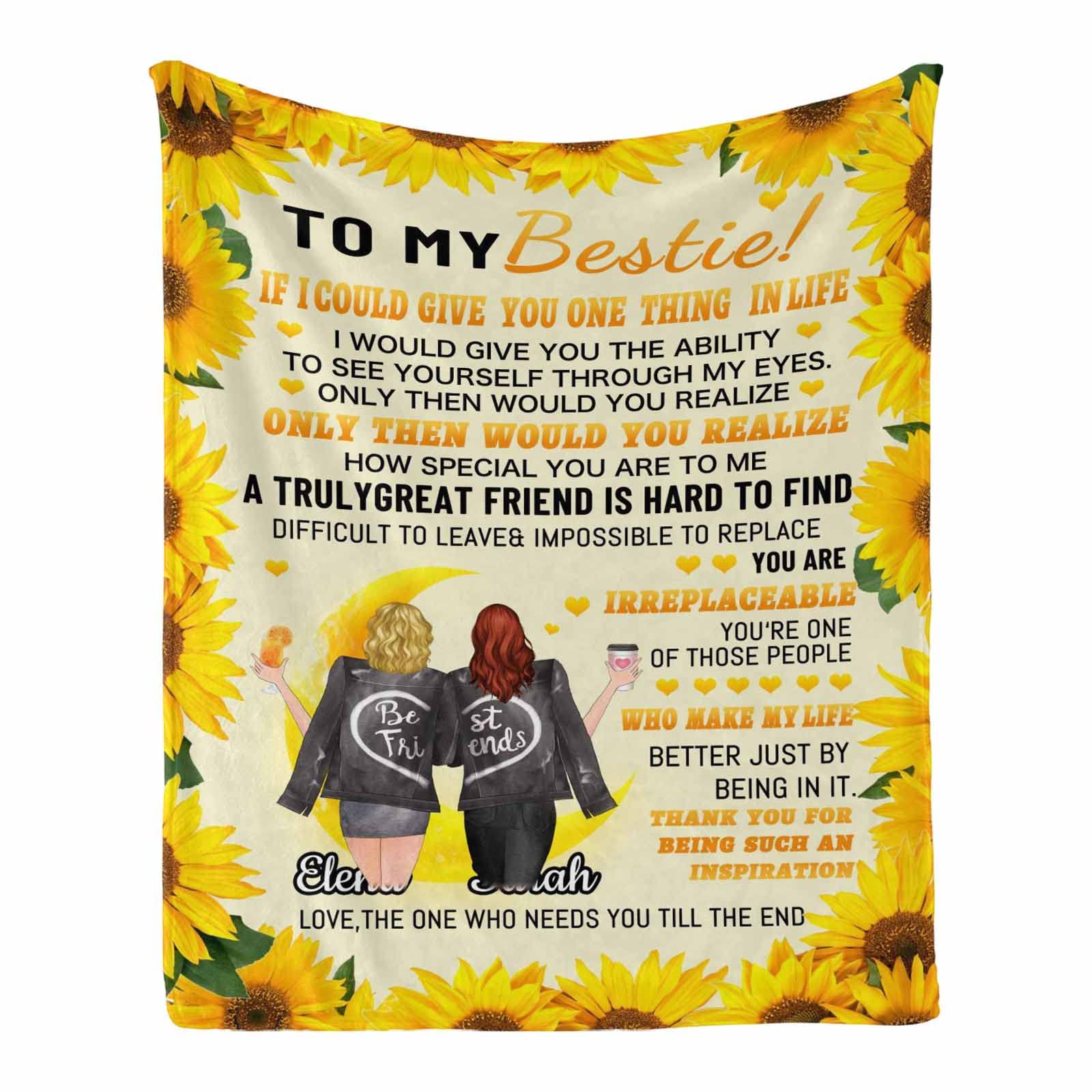 Best Friendship Gifts for Women - Soft 70x80 Inch Cozy Blanket for Besties, Birthday, Christmas & Sentimental Occasions - Perfect Gift for Female Friends, Sisters & Loved Ones (Great for Movie Nights, Sleepovers & Heartwarming Surprises)