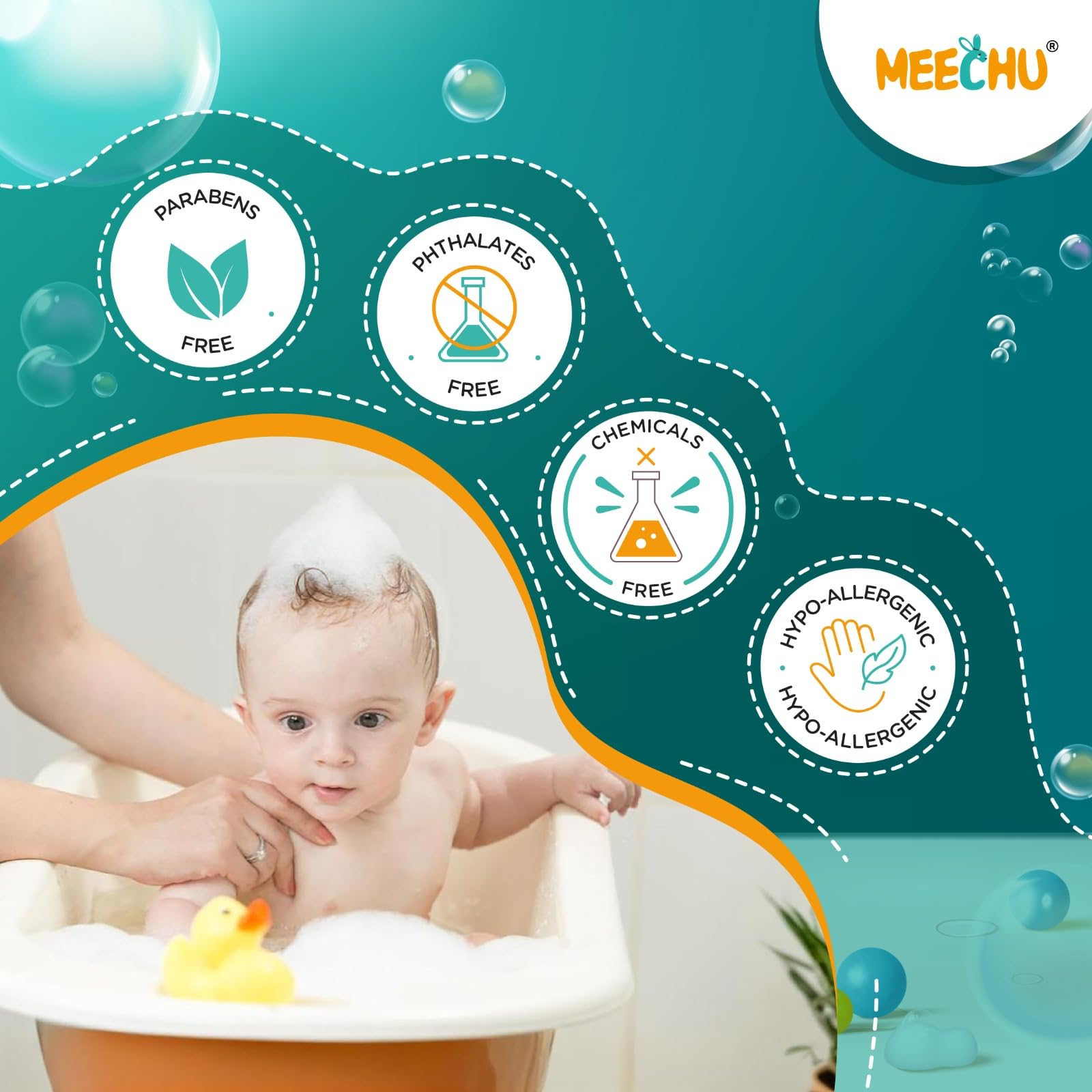 **Meechu Baby Bathing Bar Pack of 3 (75g Each) - pH 5.5 Balanced, Moisturizing & Gentle for Baby Skin - Ideal for Newborns, Infants & Sensitive Skin Care**