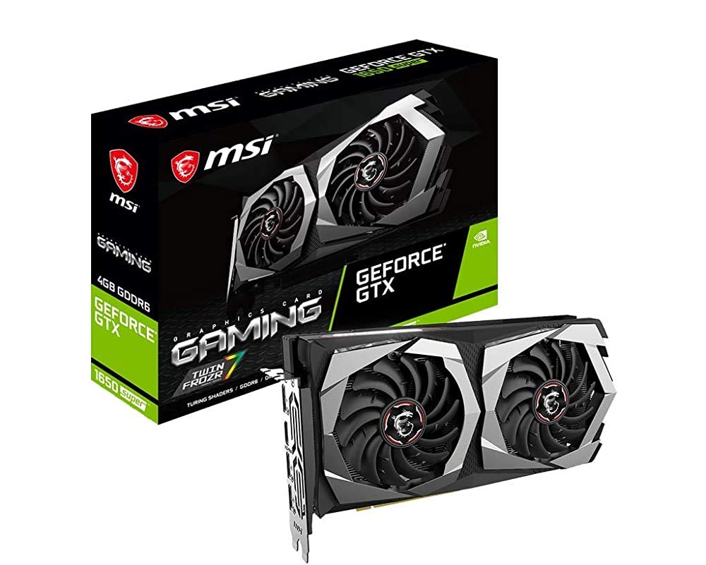MSI Gaming GeForce GTX 1650 Super 4GB GDDR6 OC Graphics Card - 128-Bit, Dual Fan, HDMI/DP, VR Ready, DirectX 12 Support (Renewed) - Perfect for 1080p Gaming, Esports & VR Experiences